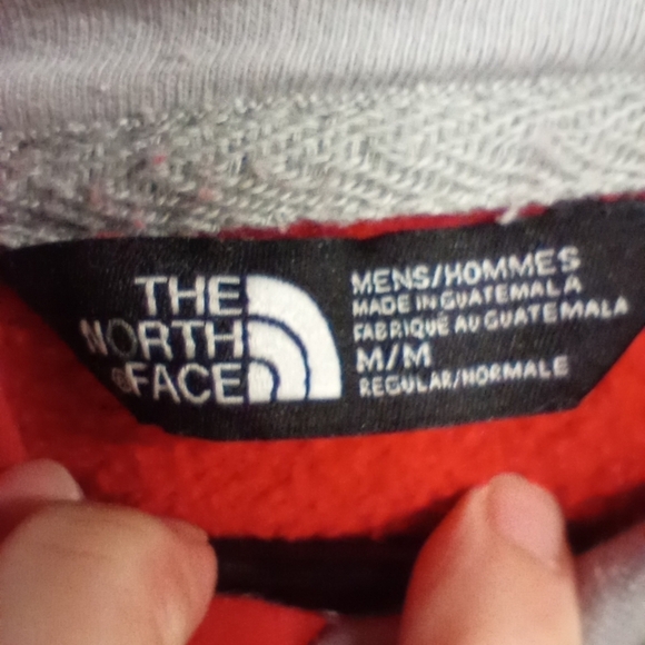 Mens North Face Hoodie Sweatshirt Pullover Size Medium Red Front Logo, Hooded - Picture 7 of 8